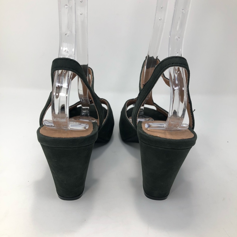 Jeffrey Campbell Suede Olive Green T-Strap Sandal - Picture 6 of 8